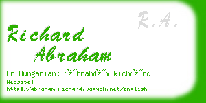richard abraham business card